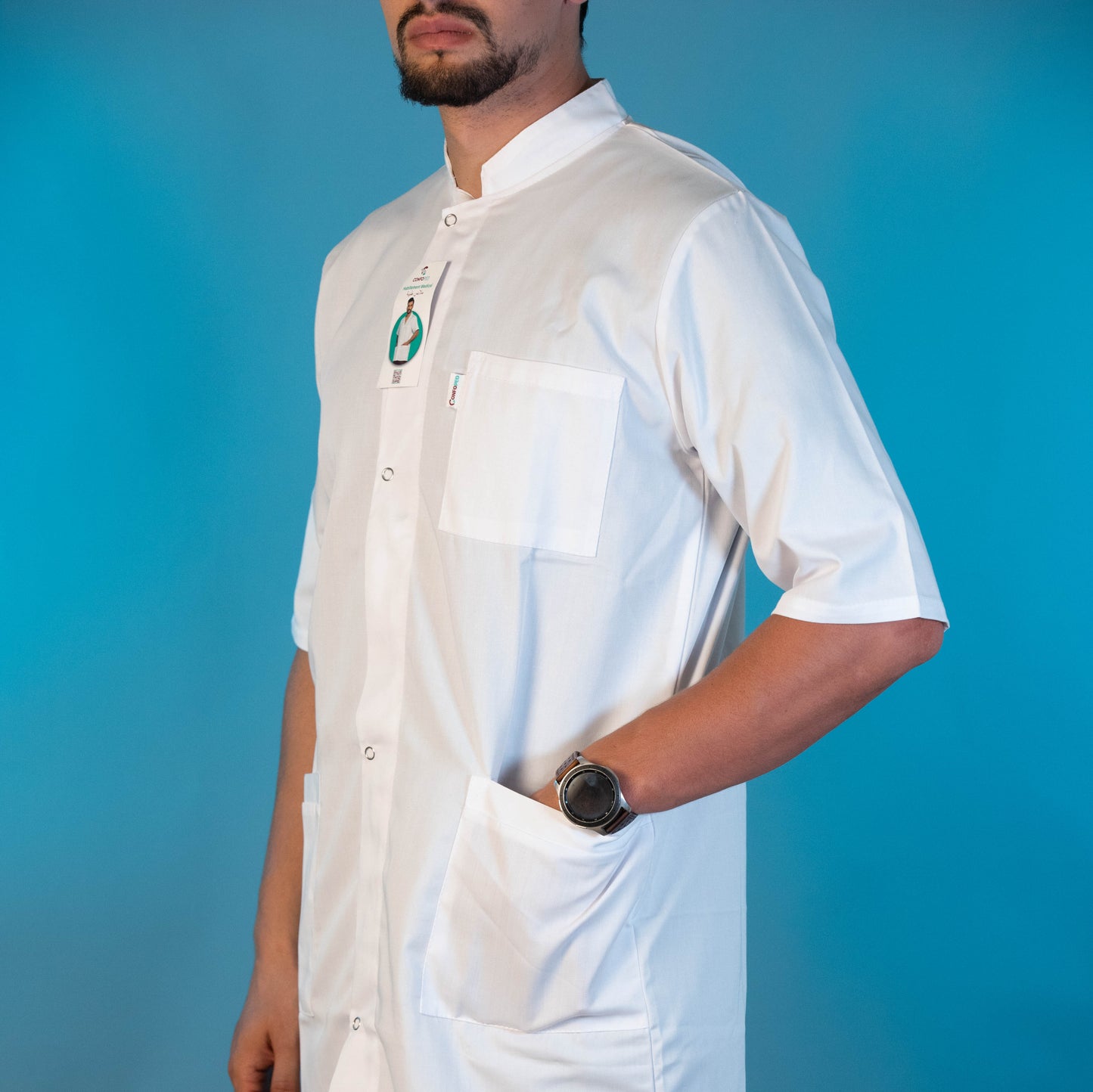 Blouse Confoped Homme Demi-Manche (avec boutons)